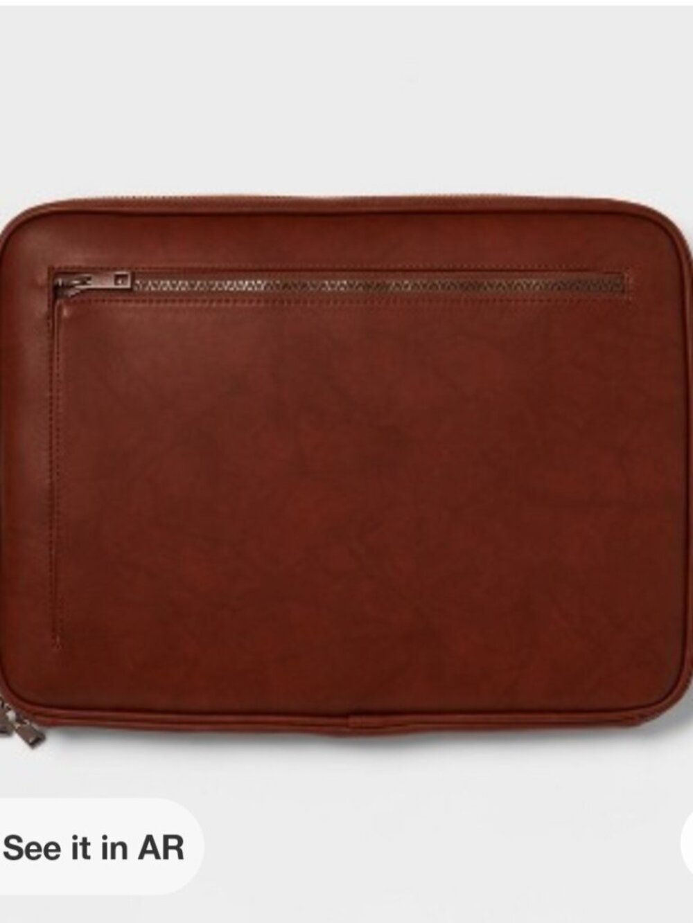 NWOT 1 Yr. Old Threshold Brown Leather Laptop Case!